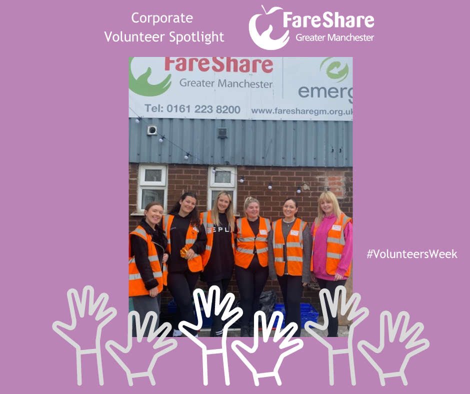 corporate volunteers at Fareshare GM