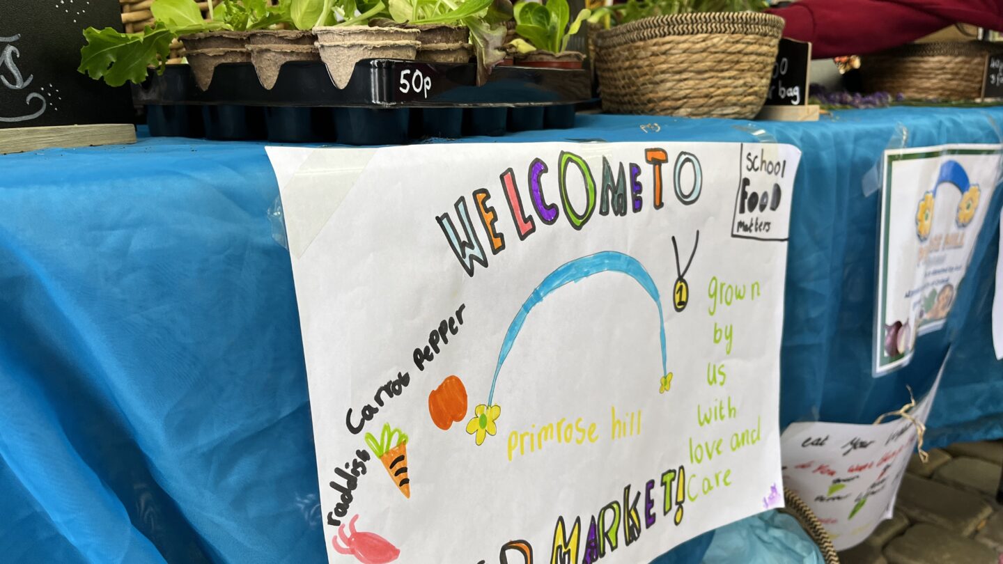 Young Marketeers - market stall sign