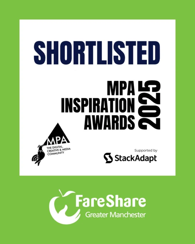 🎉 We’re incredibly proud to share that Food Stories, our podcast from FareShare Greater Manchester, has been shortlisted for Best Podcast at the Manchester Publicity Association Inspiration Awards 2025!

🎙Launched last year, Food Stories gives voice to the inspiring people behind our work -sharing real experiences, challenges, and the impact of community-led change.

🎧 Haven’t listened yet? You can find Food Stories from FareShare Greater Manchester on your favourite podcast app or on our website (link in bio 👆)

💚Thank you to everyone who’s tuned in, supported, and shared your story.

#FareShareGM #FoodStoriesPodcast #MPA