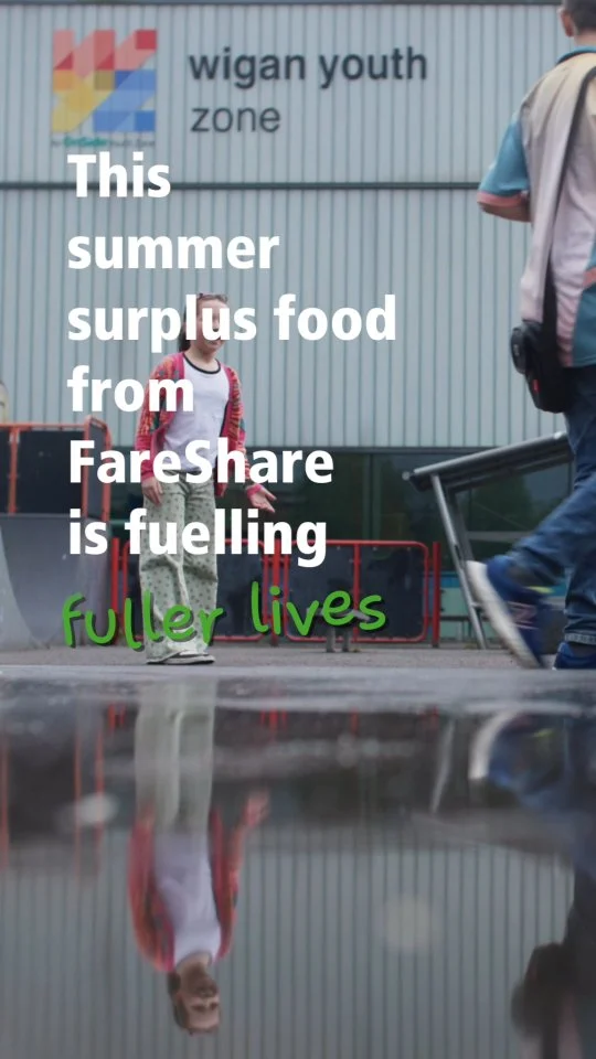 ☀️ With children off school, summer should be full of fun - not food insecurity.

But for 2.7 million children in the UK, the holidays can mean hunger and stress, as families face rising costs for food, childcare and activities.

🍏 FareShare Greater Manchester helps by supplying surplus food to places like Wigan Youth Zone, where it becomes so much more than a meal. It fuels play, friendship and support.

Watch how food helps children thrive this summer.

#FoodNotWaste #HolidayHunger #FareShareGM #WiganYouthZone